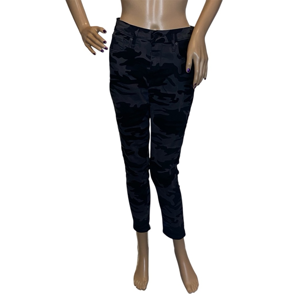 Levi's Levi Strauss & Co. High-Rise Skinny Ankle Jeans Blk Camouflage Sz 29 EUC - Picture 2 of 9